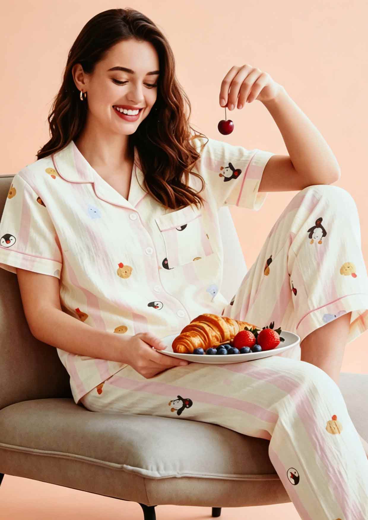 NS8894 CRUSH COTTON NIGHT SUIT