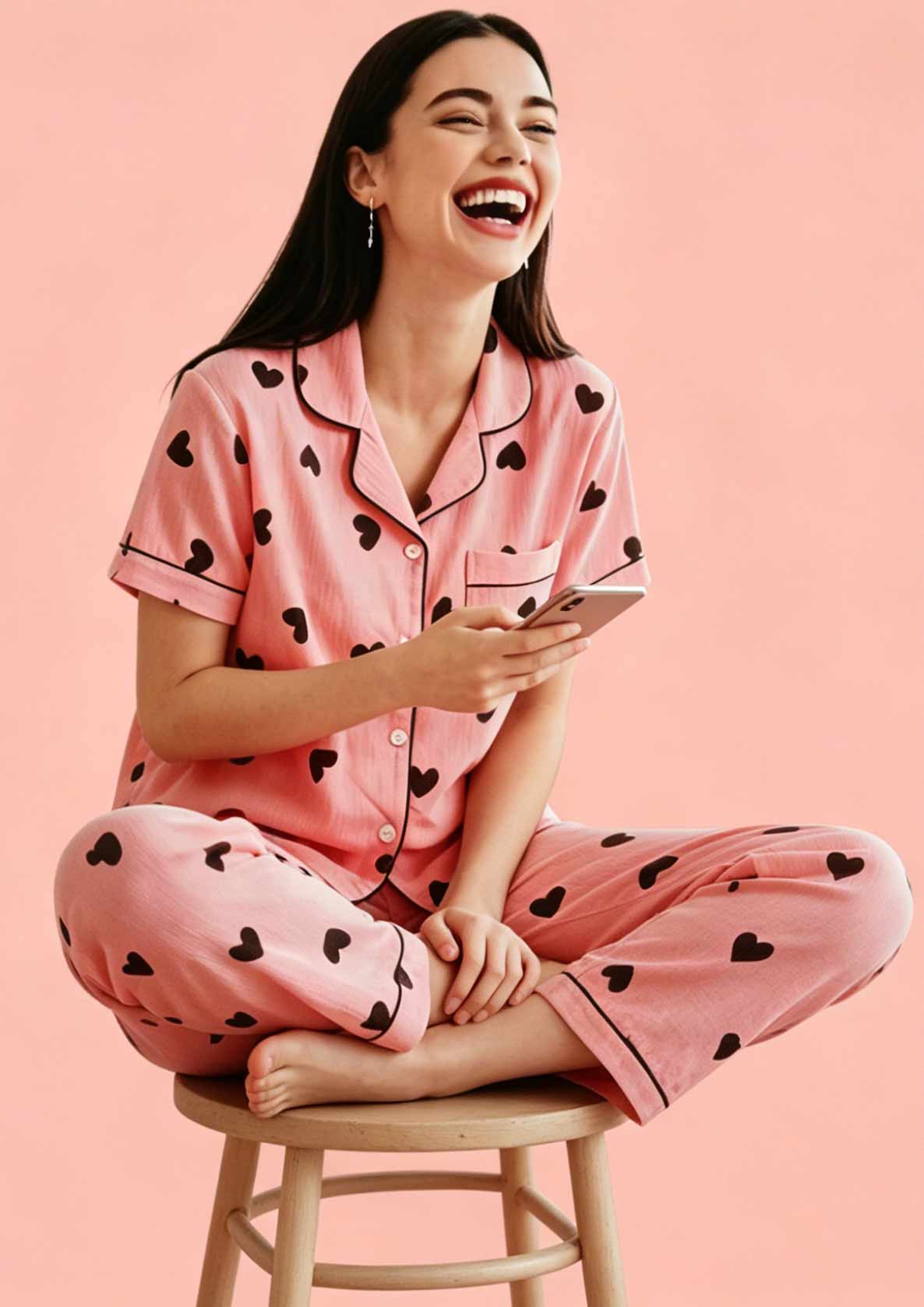 NS8898 CRUSH COTTON NIGHT SUIT