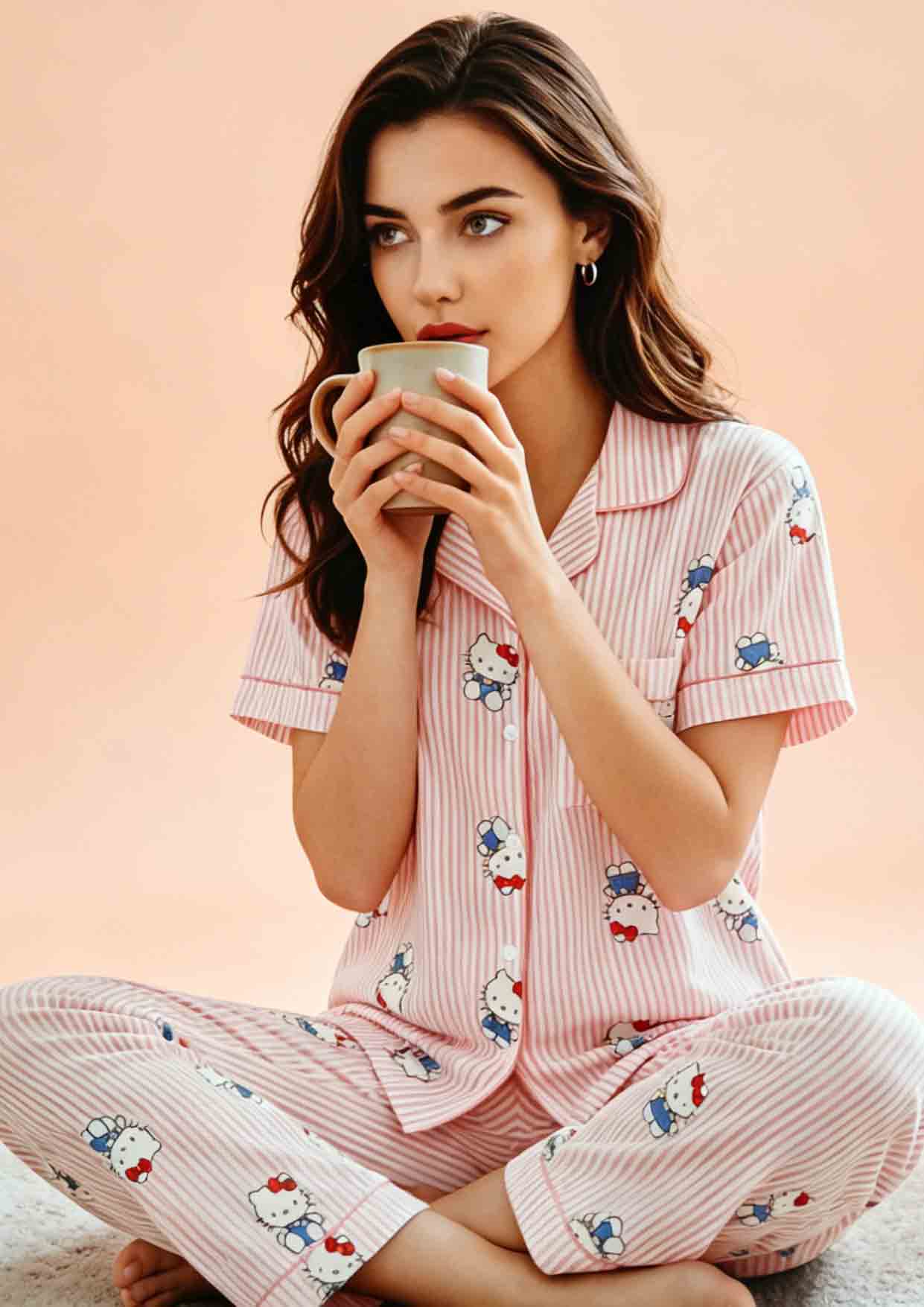 NS8897 CRUSH COTTON NIGHT SUIT