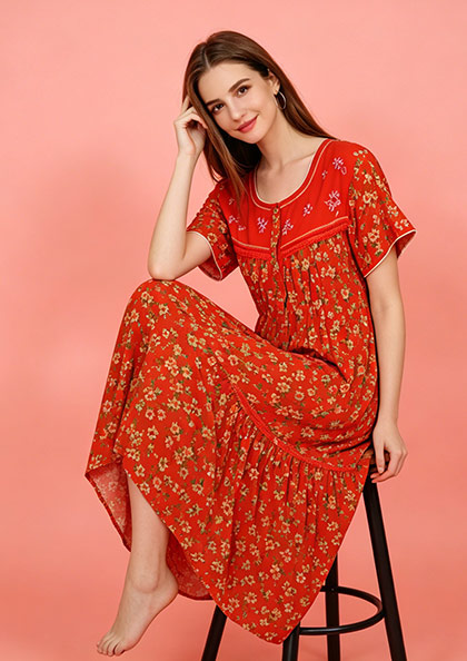 Buy Online LOVEBIRD Rich Cotton 40 Rayon Blend Nighy | Lovebird