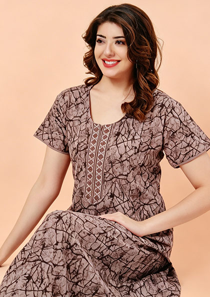 Buy Online LOVEBIRD Rich Cotton 42 Rayon Cotton Blend Nighy | Lovebird