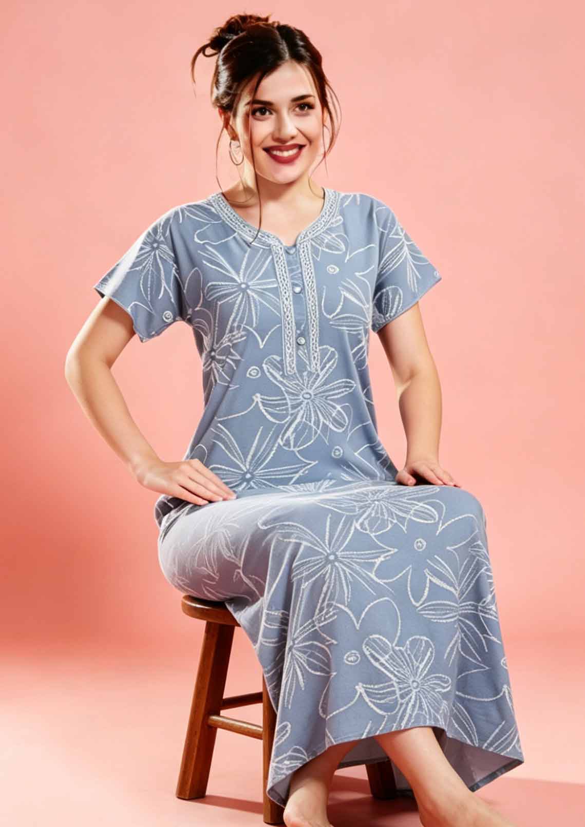 Buy Online LOVEBIRD Rich Cotton 43 Rayon Cotton Blend Nighy | Lovebird