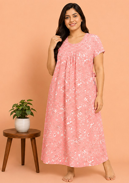 Buy Online LOVEBIRD Bombay-16 Cotton Blend Nighty | Lovebird