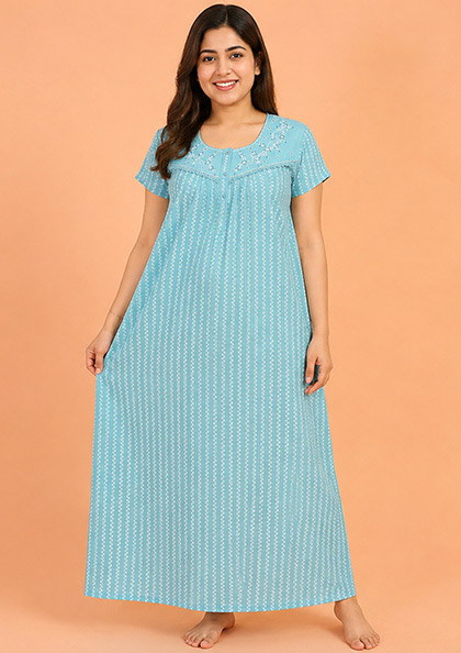 Buy Online LOVEBIRD Bombay-20 Cotton Blend Nighty | Lovebird