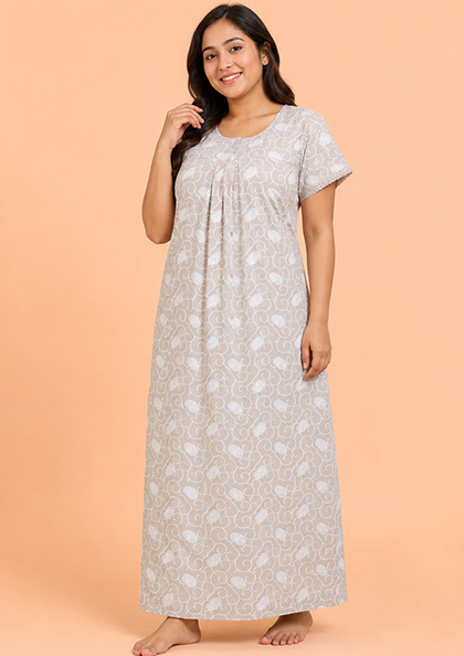 Buy Online LOVEBIRD Bombay-21 Cotton Blend Nighty | Lovebird