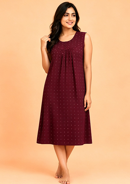 CT NIGHTY 36 MIDI KNEE LENGTH COTTON BLEND