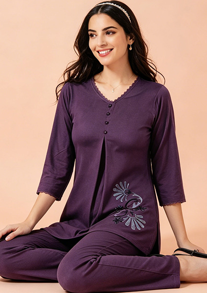 Buy Online LOVEBIRD Co-ord Set 6663 Night Suit | Lovebird