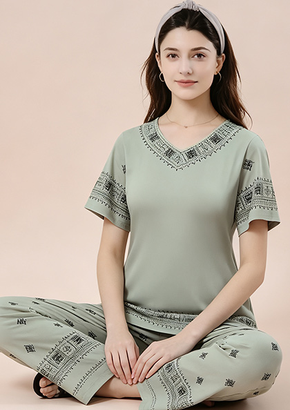 Buy Online LOVEBIRD Ns9912 Semi Long Tshirt Night Suit | Lovebird