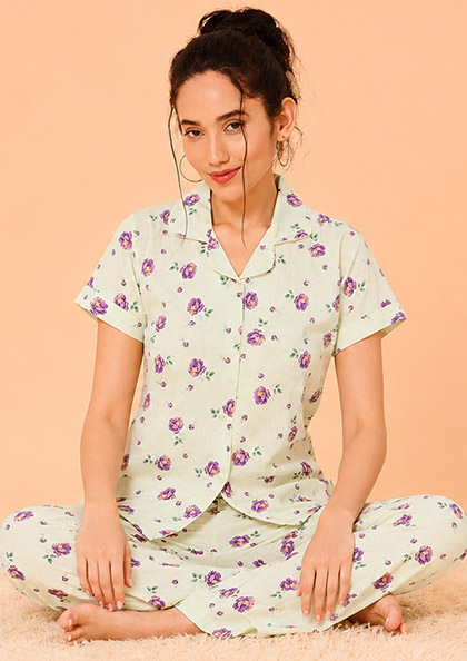 NS9913 CRUSH COTTON NIGHT SUIT