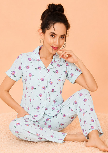 Buy Online LOVEBIRD Ns9913 Crush Cotton Night Suit | Lovebird