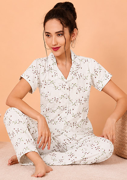 Buy Online LOVEBIRD Ns9914 Crush Cotton Night Suit | Lovebird