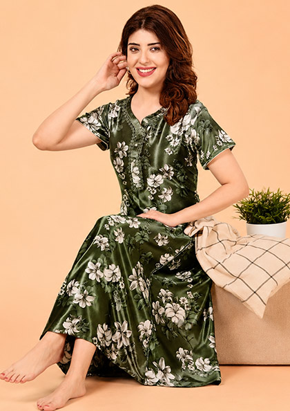 Buy Online LOVEBIRD Satin Nighty 503 | Lovebird