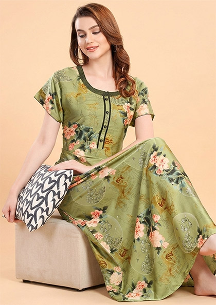 Buy Online LOVEBIRD Satin Nighty 511 | Lovebird