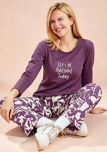 NS9922 COTTON FULL SLEEVE NIGHT SUIT