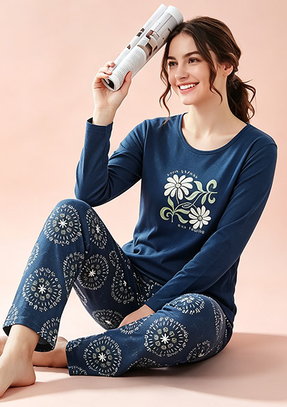 NS9928 COTTON FULL SLEEVE NIGHT SUIT