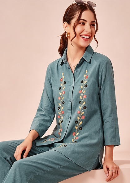 CO-ORD SET 6696 COTTON NIGHT SUIT