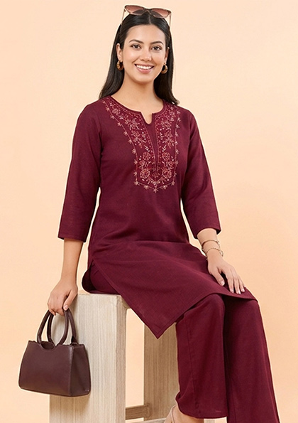 Buy Online LOVEBIRD Ns9937 Cotton Long Kurti Night Suit | Lovebird