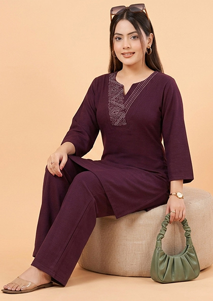 Buy Online LOVEBIRD Ns9939 Cotton Long Kurti Night Suit | Lovebird
