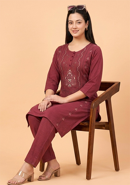 Buy Online LOVEBIRD Ns9940 Long Kurti Night Suit | Lovebird