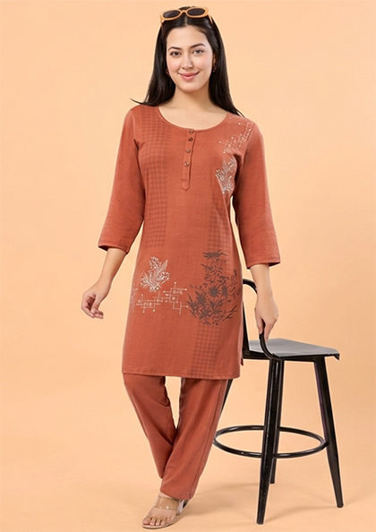 Buy Online LOVEBIRD Ns9940 Long Kurti Night Suit | Lovebird