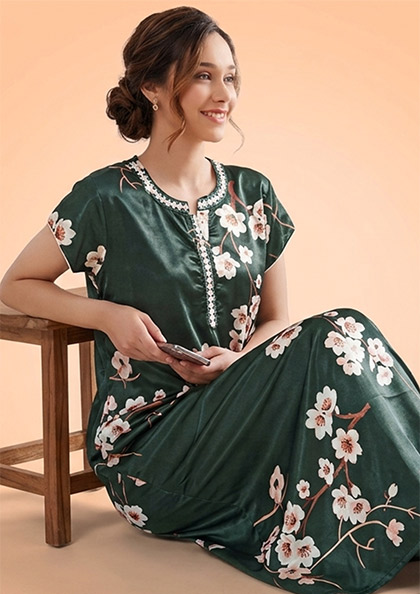 Buy Online LOVEBIRD Satin Nighty 522 | Lovebird