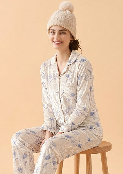 Buy Online LOVEBIRD Velv8811 Velvet Winter Night Suit | Lovebird