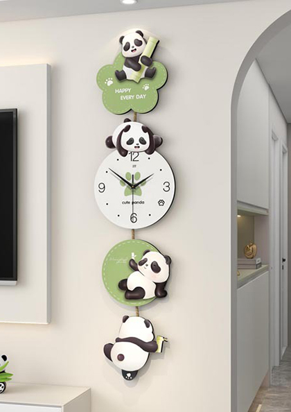 WC24102 Modern Wall Clock Cute Panda