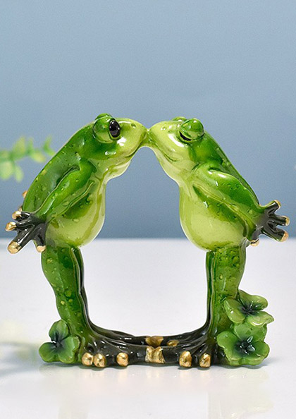 Buy Online Zibo Glass Yoga Frog Table Resin Decor