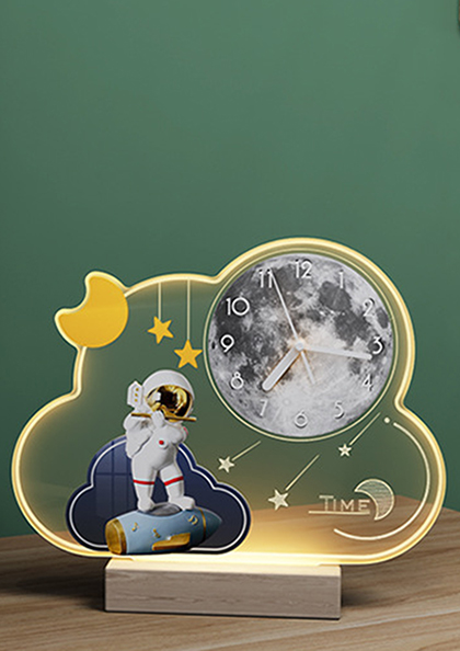 Buy Online Table Clock8 Rocket Astronaut Clock 28x20cm