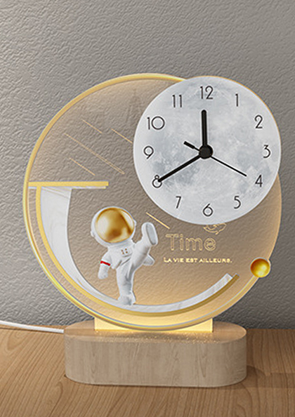 Buy Online Table Clock9 Astronaut Kicking Ball Clock 20x20cm