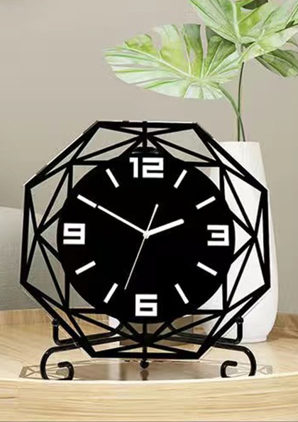 Buy Online Table Clock12 Diamond Flower Clock 20x20cm