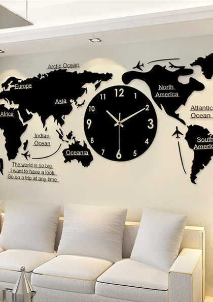 Buy Online Wall Clock 18 Cross Border Map European Style