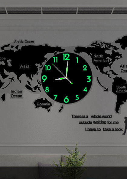 Buy Online Wall Clock 18 Cross Border Map European Style