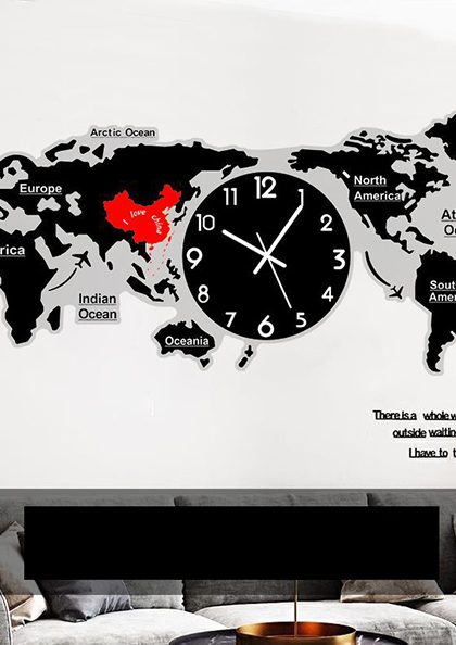 Buy Online Wall Clock 18 Cross Border Map European Style