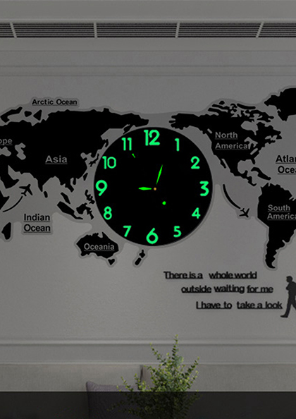 Buy Online Wall Clock23 Yizhongmei Creative World Map Clock