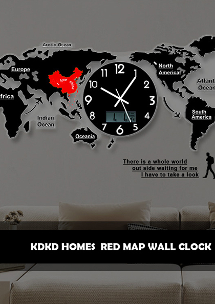 Buy Online Wall Clock23 Yizhongmei Creative World Map Clock