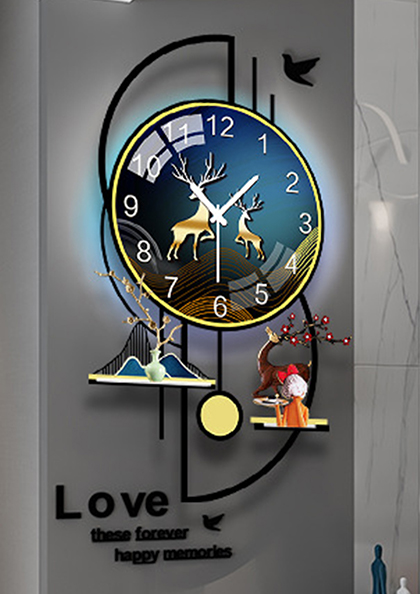 Buy Online Wall Clock25 Diamond Red Deer Clock
