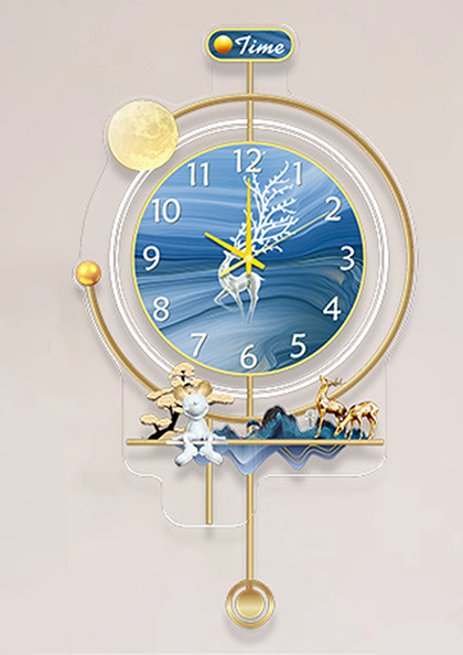 Buy Online Wall Clock Fu Lu Cheng Xiang Clock Japansee