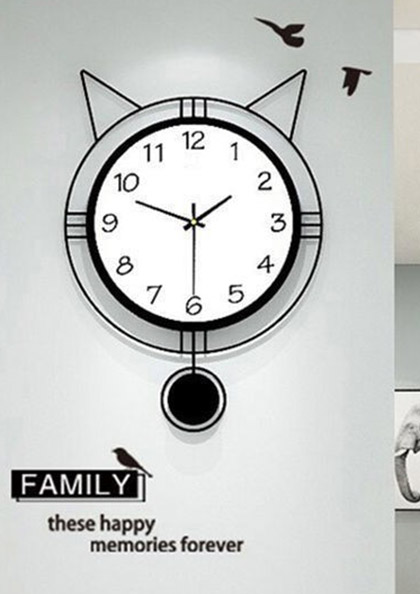 Buy Online Wall Clock30 The Cat Ear Quartz Clock