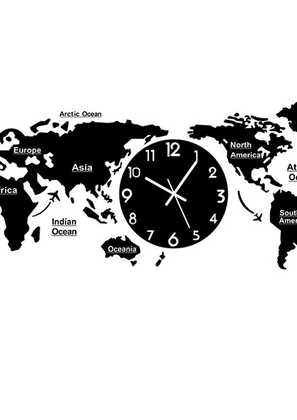 Buy Online Wall Clock34 Art Clock Beuty Map Creative Clock