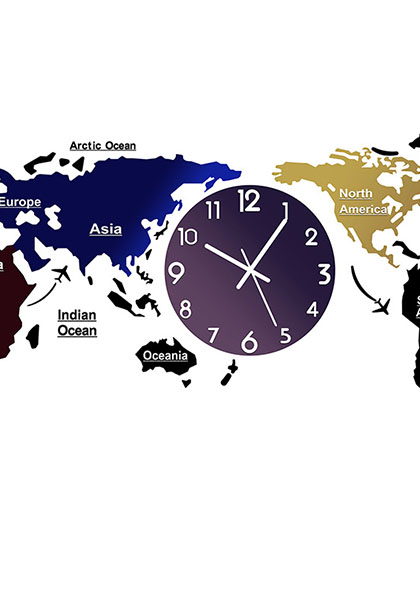 Buy Online Wall Clock34 Art Clock Beuty Map Creative Clock