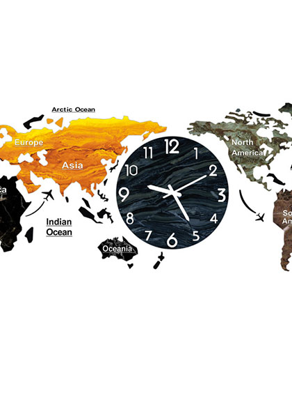 Buy Online Wall Clock34 Art Clock Beuty Map Creative Clock