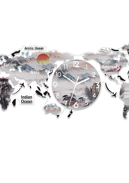 Buy Online Wall Clock34 Art Clock Beuty Map Creative Clock