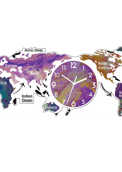 Buy Online Wall Clock34 Art Clock Beuty Map Creative Clock