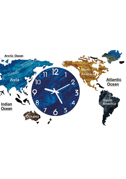 Buy Online Wall Clock34 Art Clock Beuty Map Creative Clock