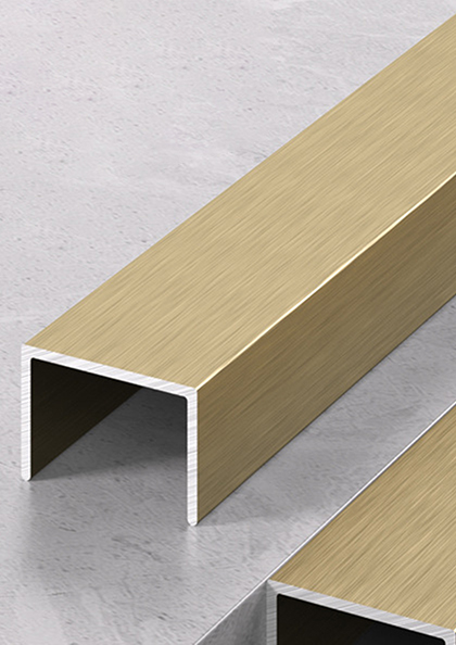 Buy Online Decorative strip stainless steel edge metal edge U-shaped closing strip