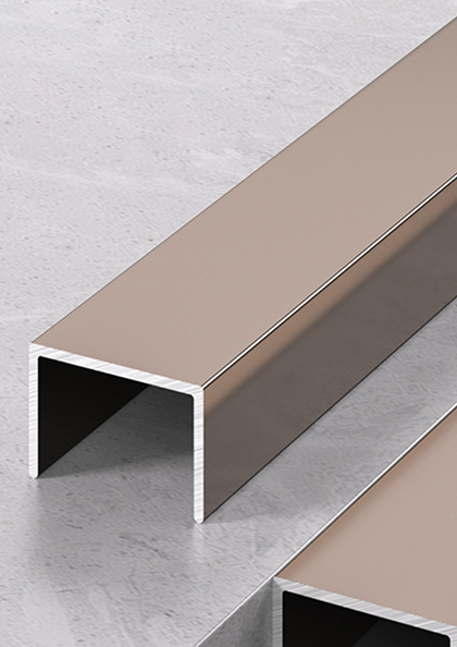 Buy Online Decorative strip stainless steel edge metal edge U-shaped closing strip