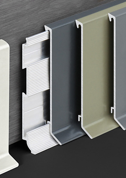 Buy Online Aluminum alloy5 Skirting Board for Charcoal Panels (Metal Skiriting) 2.7Meter