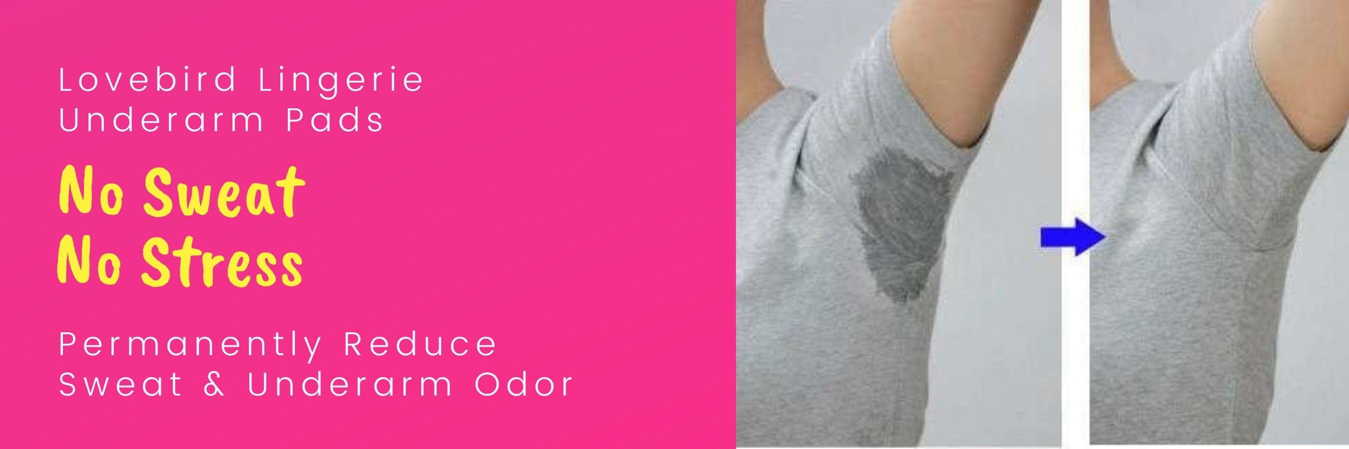 Shop for Women Under Arm Pads banner lovebird