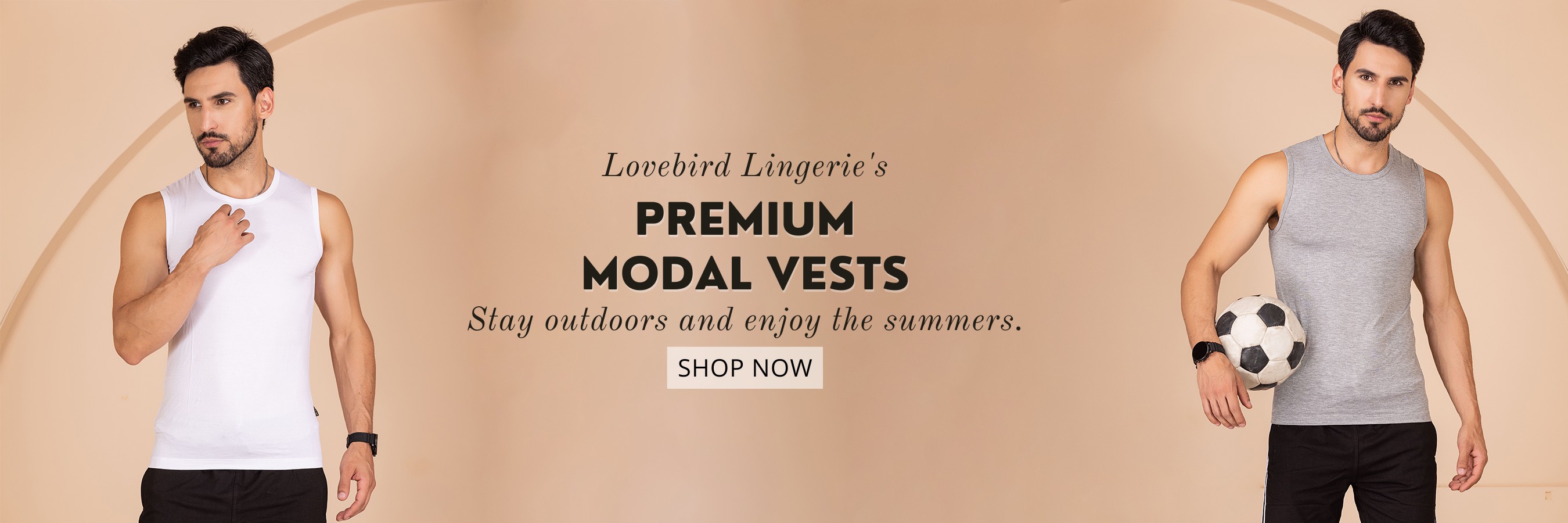 Vests are the perfect clothing banner lovebird